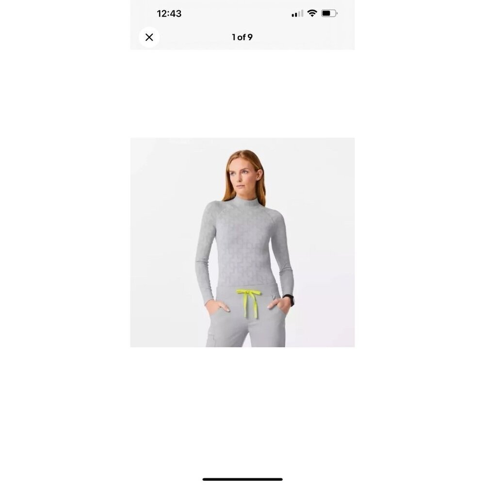 FIGS Seamless Performance Bodysuit Underscrub Long Sleeve Size 2XL Stretch 1A - Picture 3 of 7